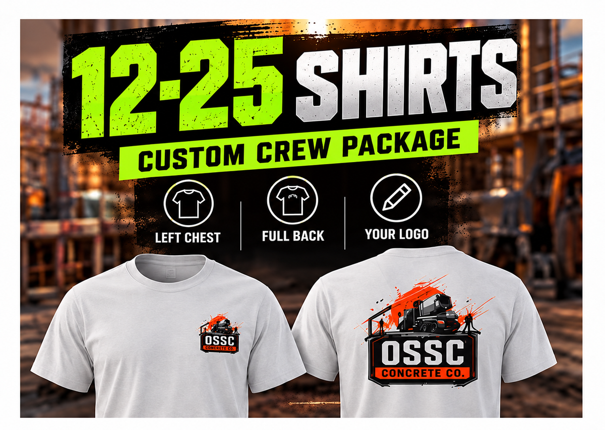 12 - 25 Short Sleeve - Left Chest & Full back