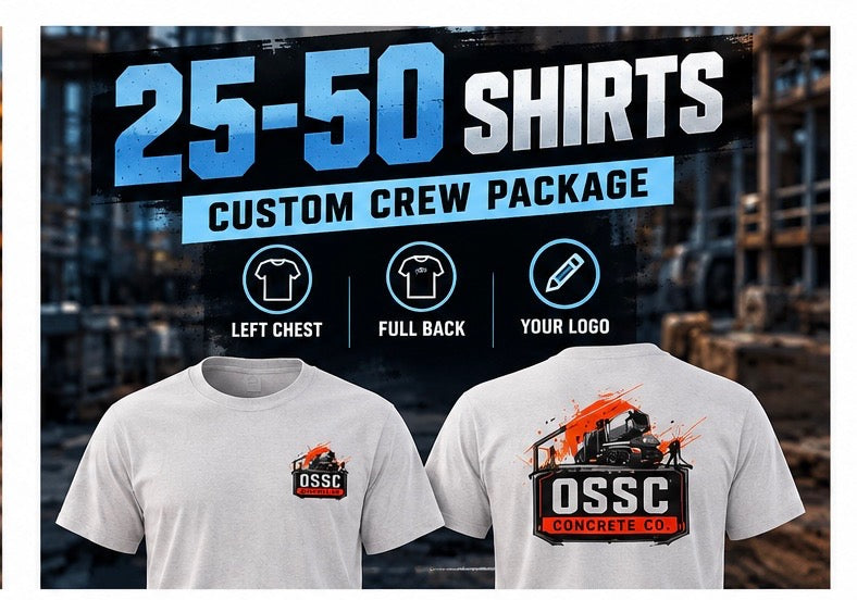 25 - 50 Short Sleeve - Left Chest & Full back
