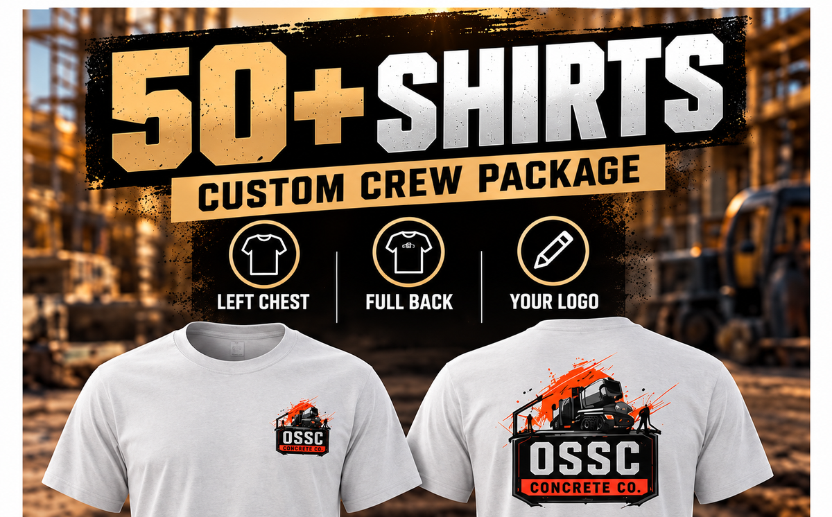 50+ - Short Sleeve - Left Chest & Full back