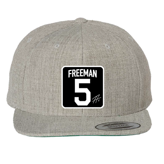 Custom Grey/Black 5 Freeman Hat