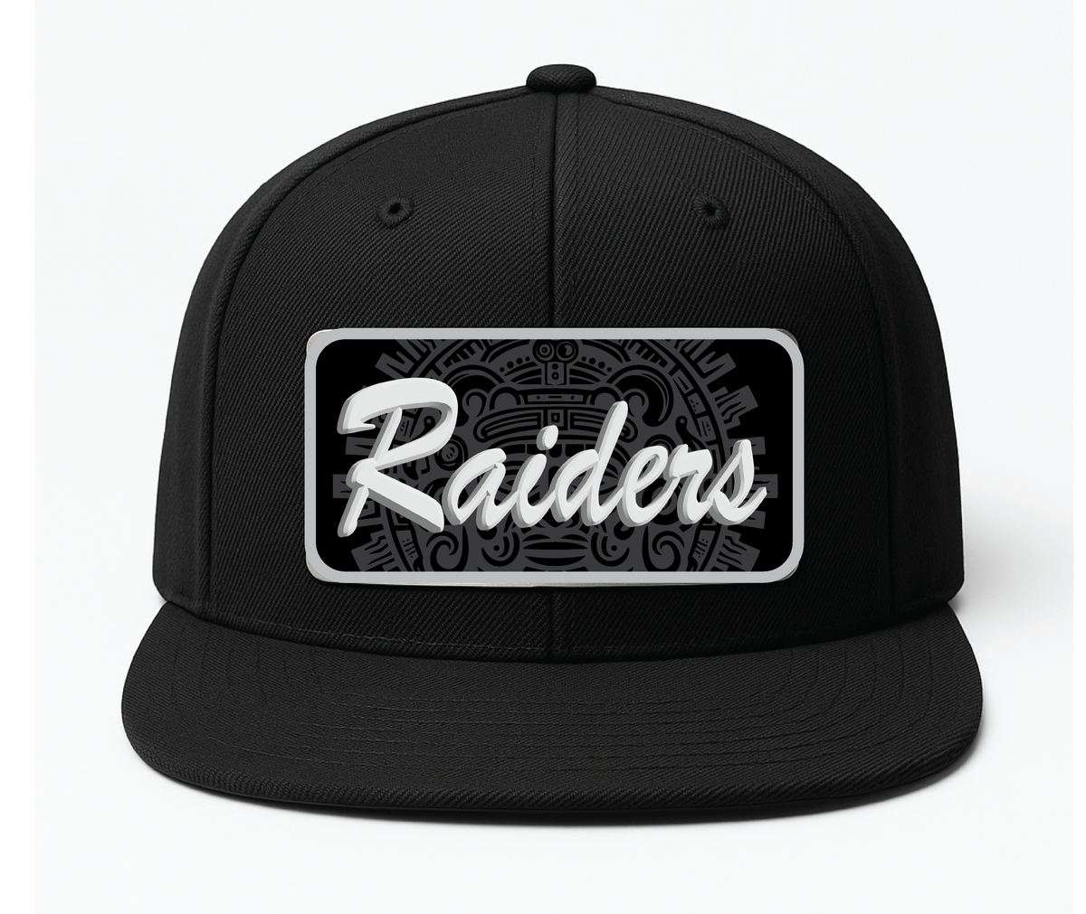 Custom Raiders Aztec Calendar Hat - OSPS Plaque Style