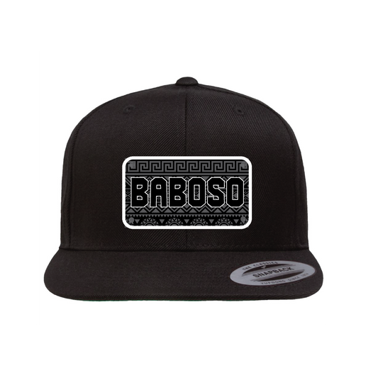 Baboso Raza Safety Blk/Wht Plaque Flat Hat