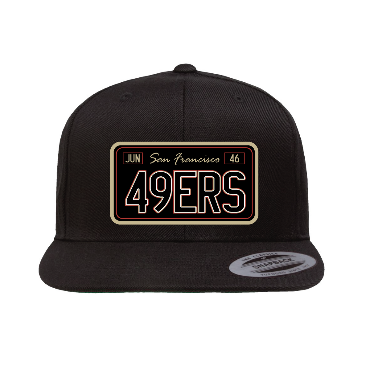 Black Edition License Plate 49ers Plaque Hat - OSPS 49ers Plaque Style