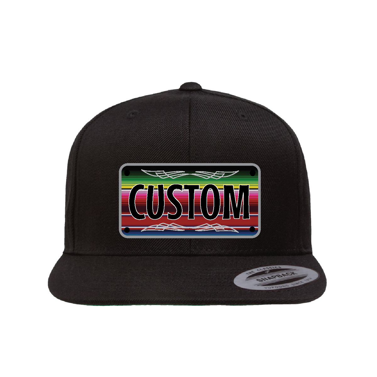 Custom Traditional Sarape Plaque Flat Hat
