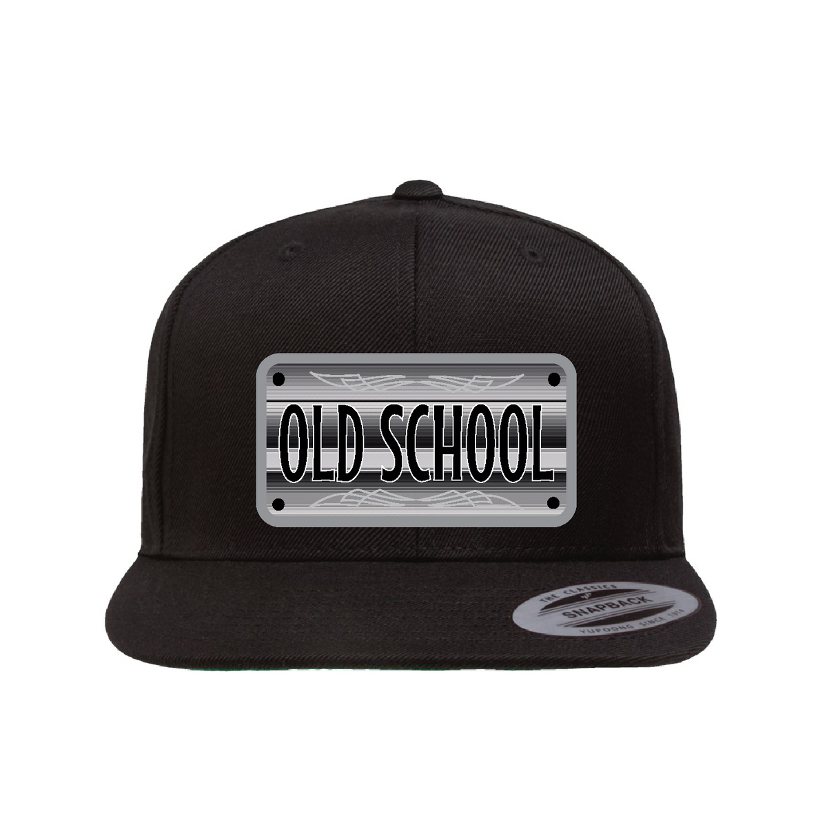 Custom Blk/Wht Sarape Plaque Flat Hat