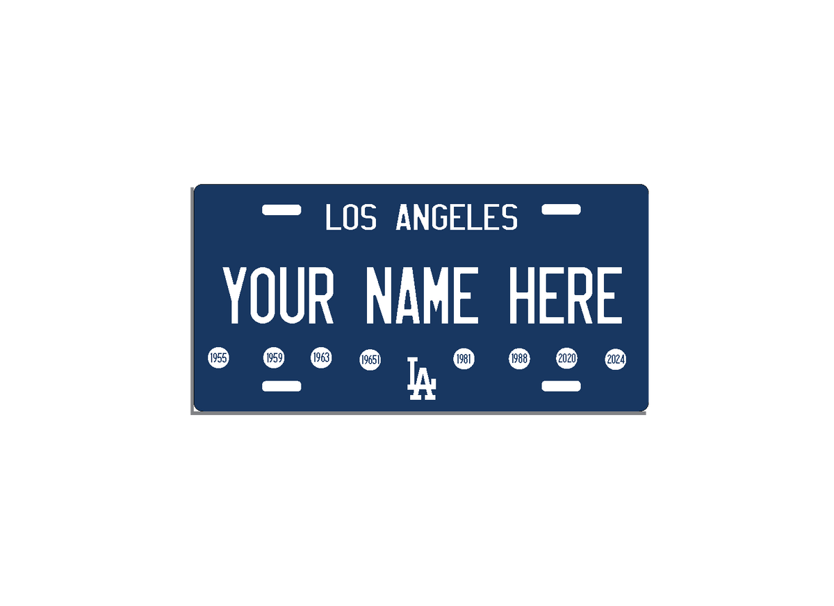 Personalized Dodger License Plate Wall Sign 2