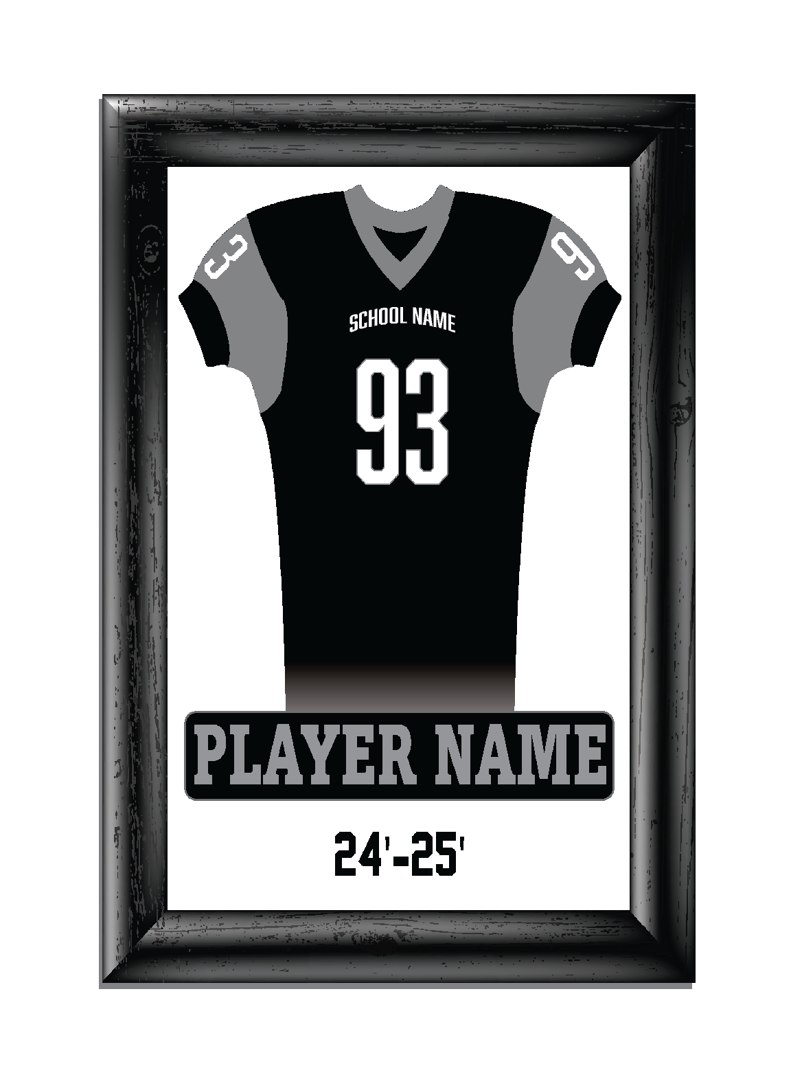 Personalized  Full Football Jersey Frame
