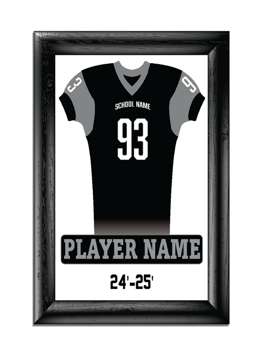 Personalized  Full Football Jersey Frame