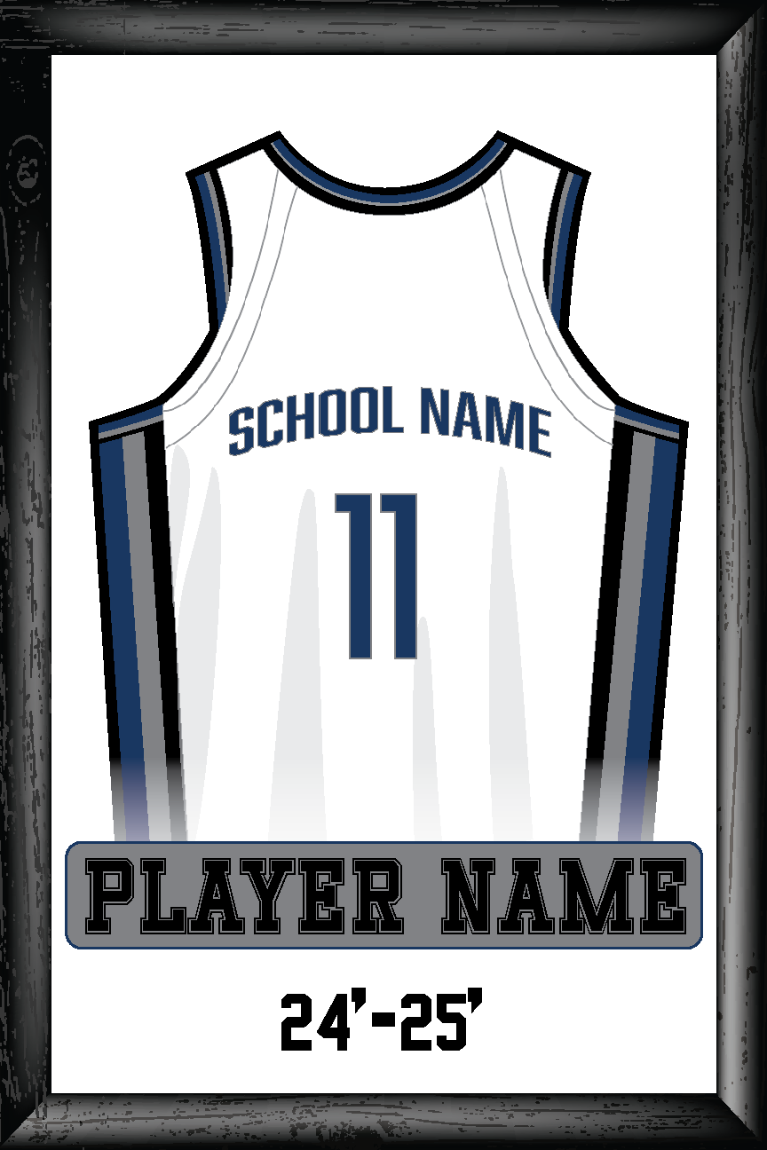 Personalized  Full Basketball Jersey Frame