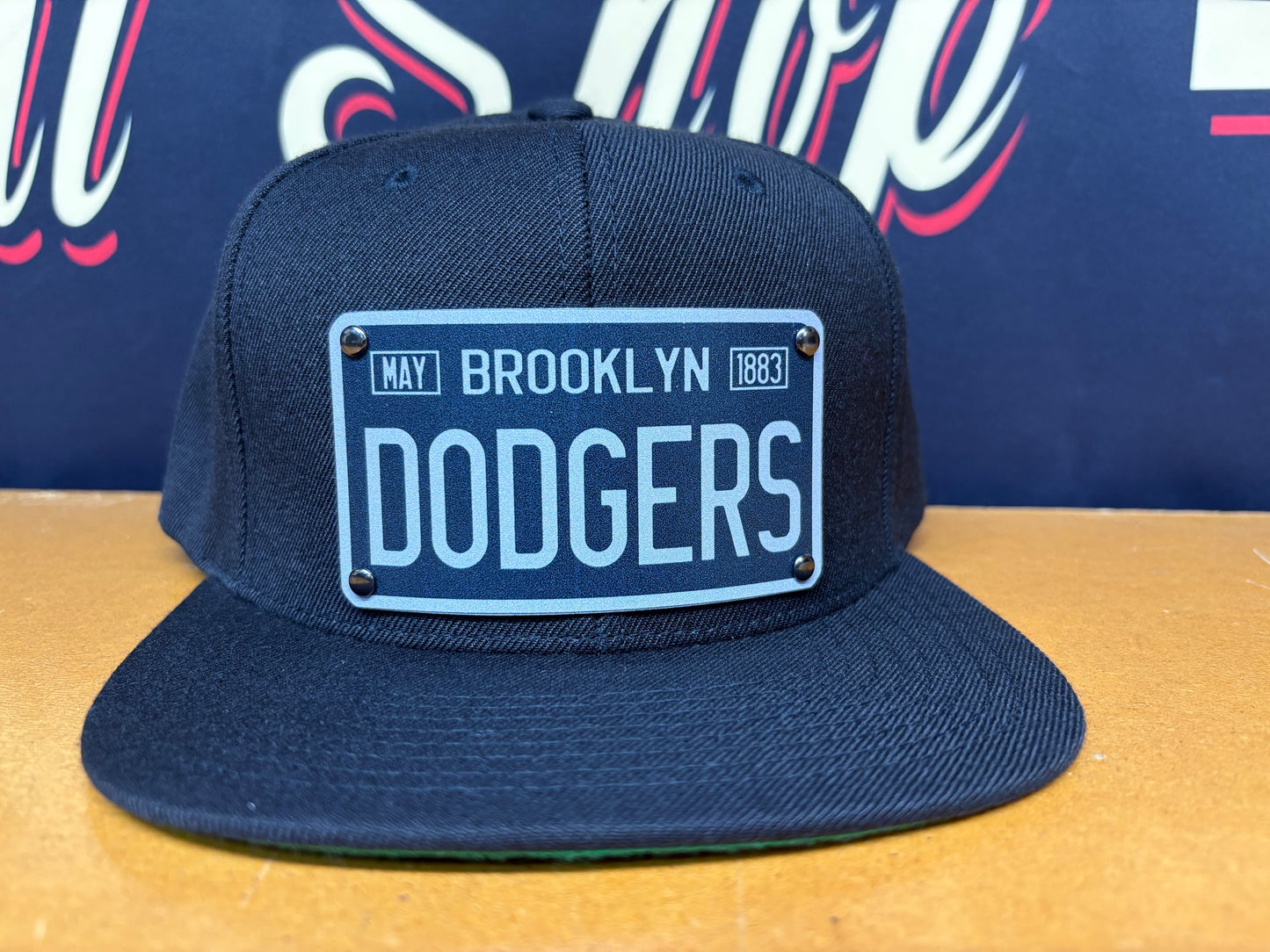 Los Angeles Black and Grey Bold Brooklyn Dodgers Plaque Hat Edition- OSPS Dodgers Black and Grey (Copy)