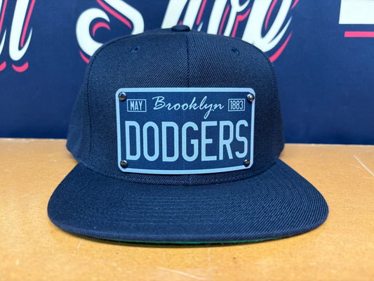 Los Angeles Black and Grey Scipt Brooklyn Dodgers Plaque Hat Edition- OSPS Dodgers Black and Grey
