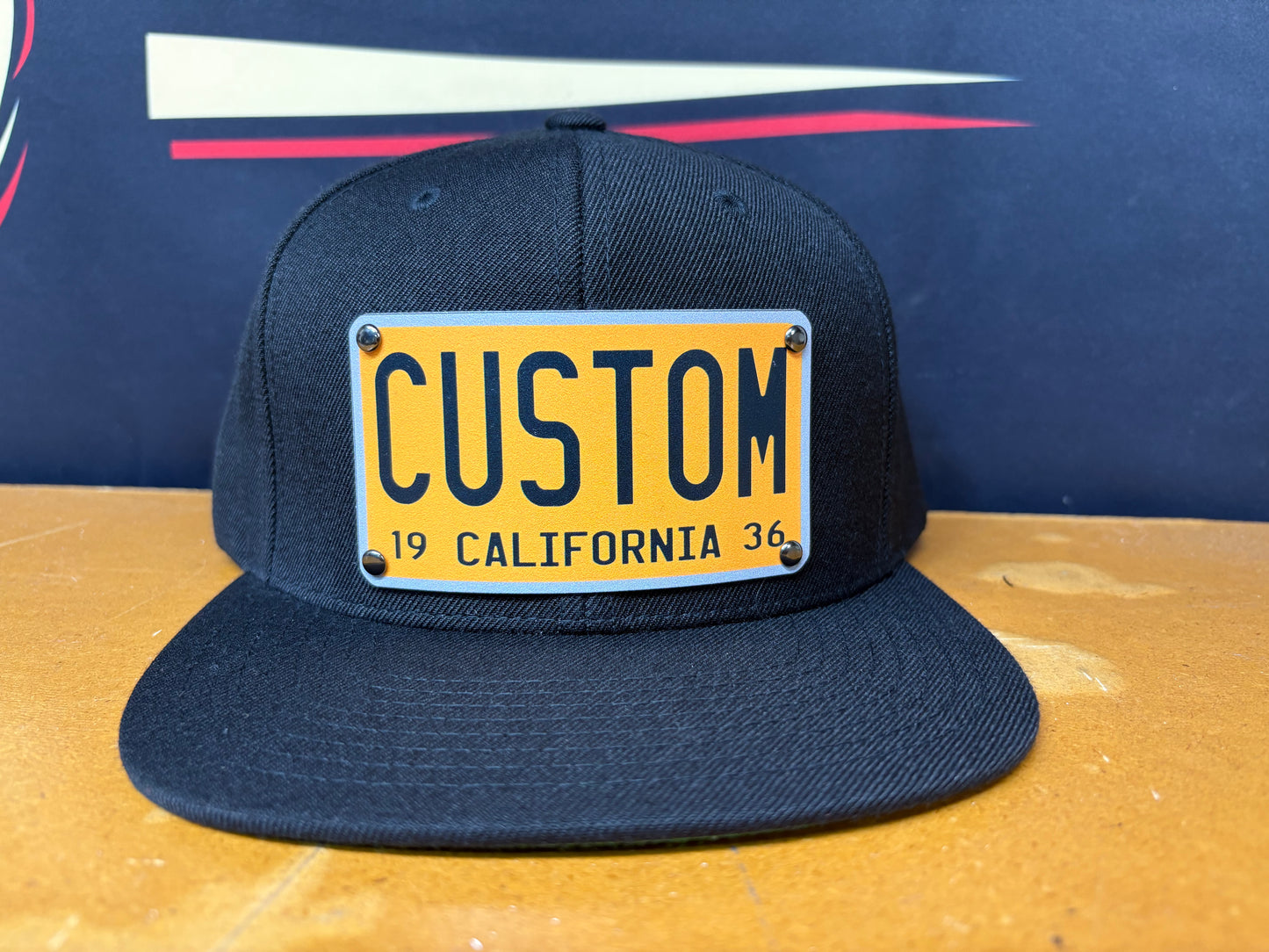 Personalized 30's Yellow and Balck License Plate Vibe Hat
