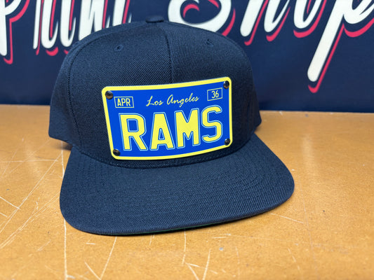 Custom License Plate Rams Plaque Hat - OSPS Rams Plaque Style