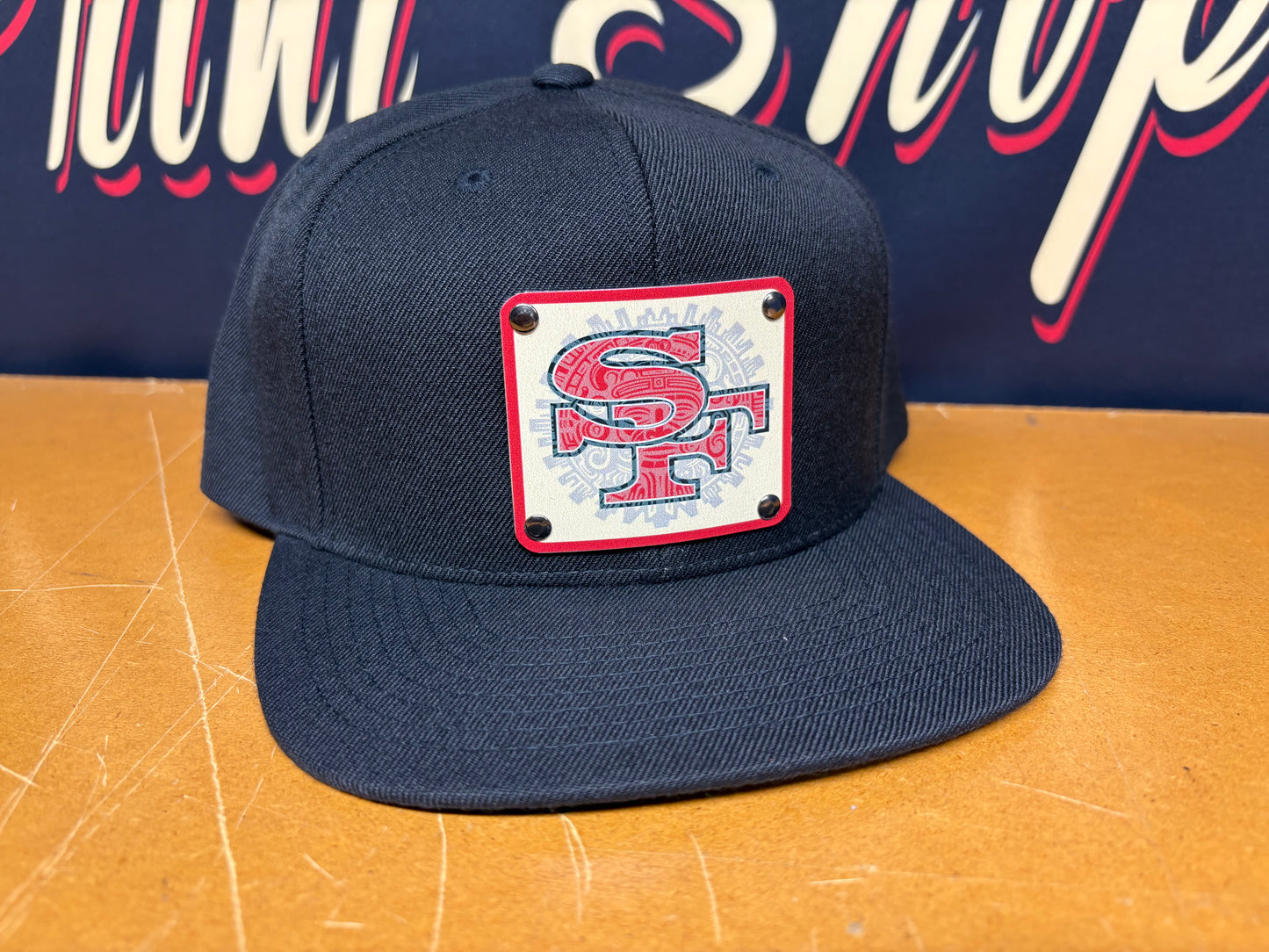 Custom Cal. 49ers Plaque Hat - OSPS 49ers Plaque Style
