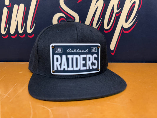 Raiders License Plate Hat - OSPS Plaque Style