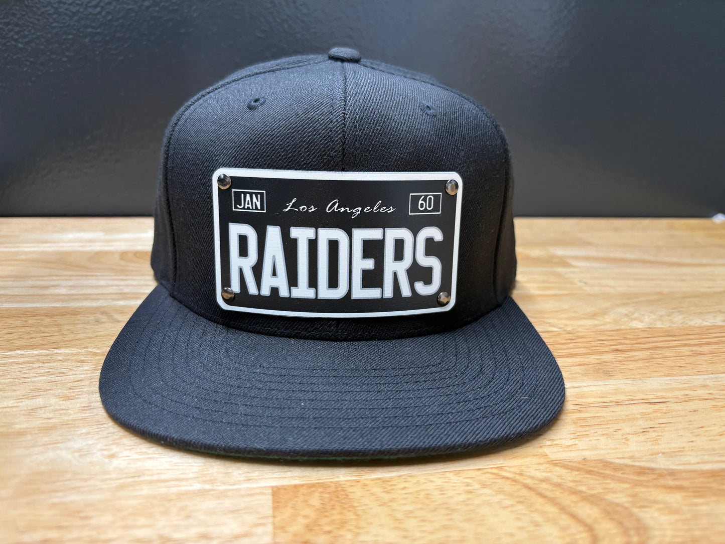 Raiders License Plate Hat - OSPS Plaque Style