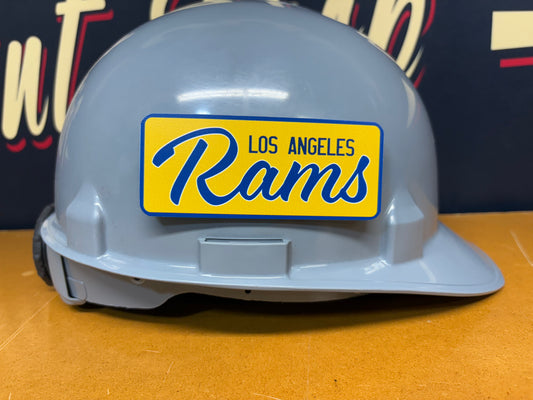 Custom Los Angeles Rams Tool Box, Hard Hat, Cooler, Locker Plaque - with adhesive