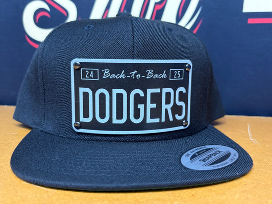 Los Angeles Black and Grey Dodgers Back to Back Plaque Hat Edition- OSPS Dodgers Black and Grey