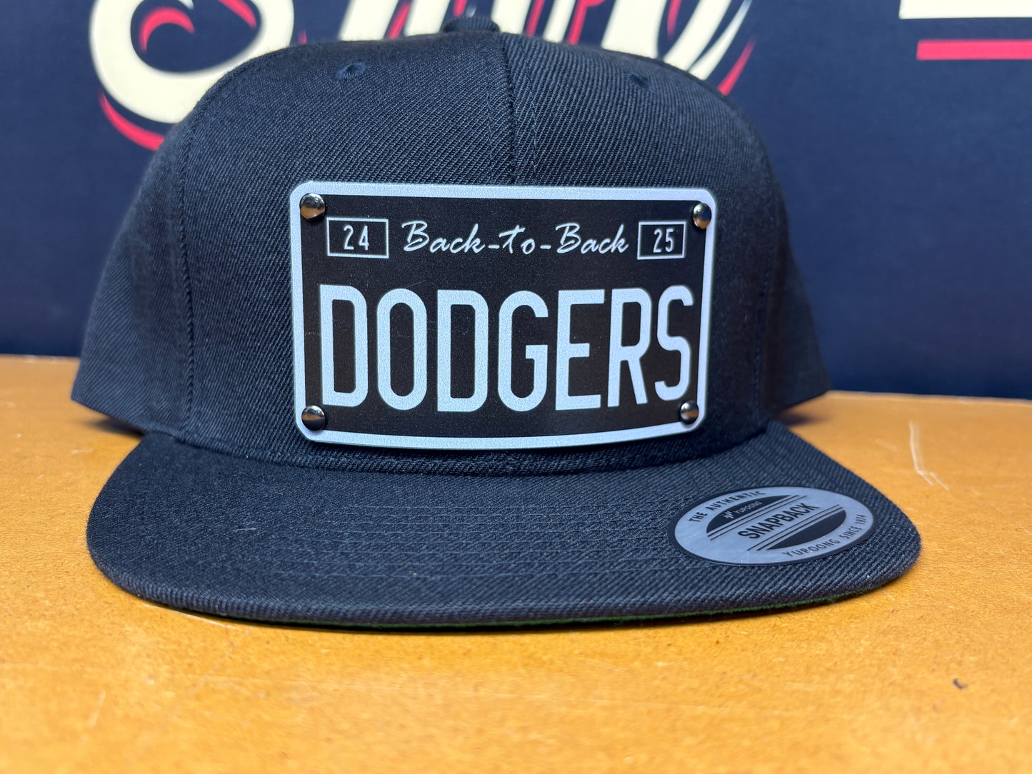 Los Angeles Black and Grey Dodgers Back to Back Plaque Hat Edition- OSPS Dodgers Black and Grey