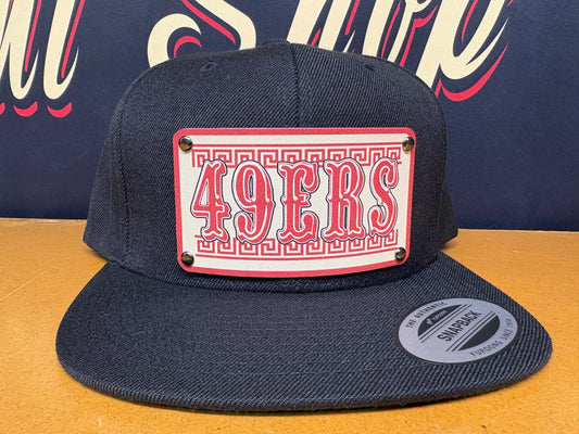 Old English Raza 49ers Plaque Hat - OSPS 49ers Plaque Style