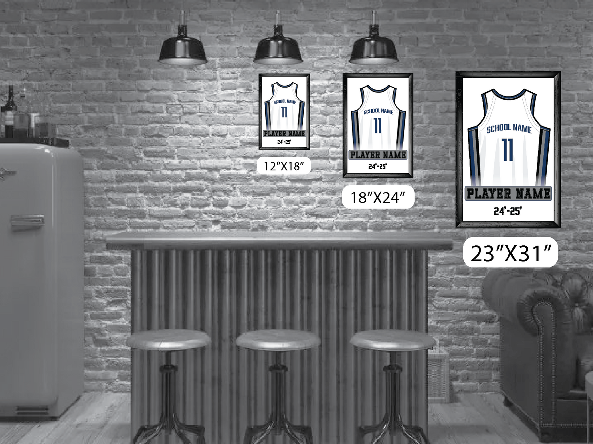 Personalized  Full Basketball Jersey Frame