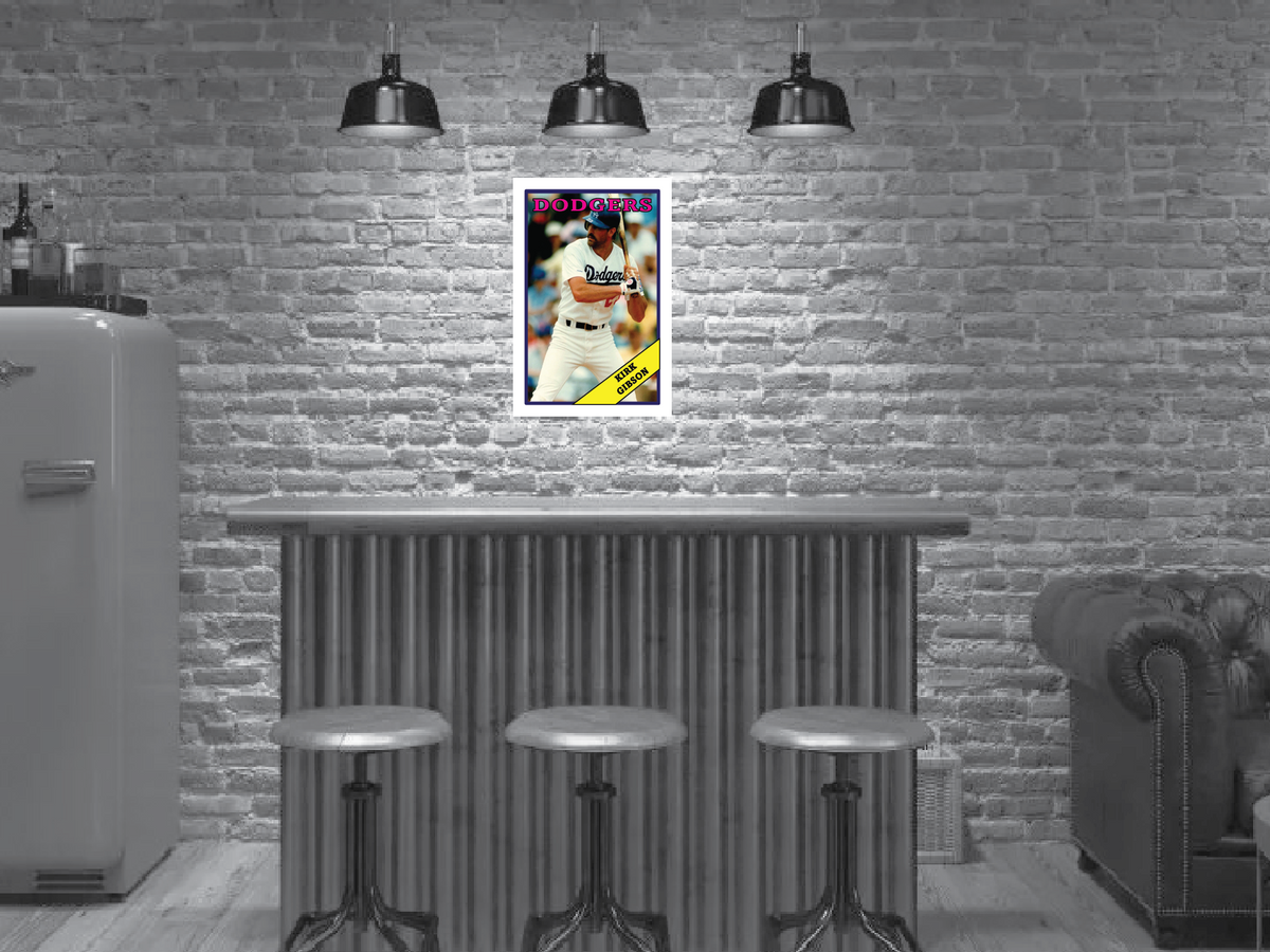 Custom Kirk Gibson Sport Card Sign