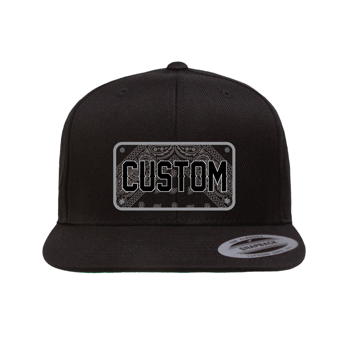 Bandana Old School Customizable Plaque Flat Hat