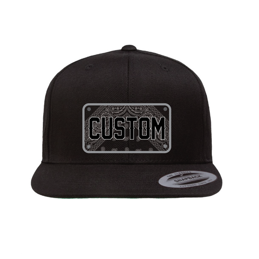 Bandana Old School Customizable Plaque Flat Hat