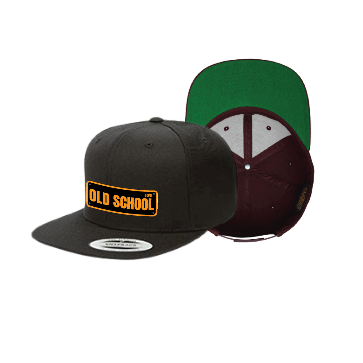 Old School BLVD Sign Plaque Flat Hat
