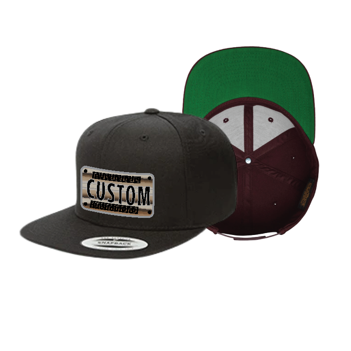Custom Brown/White AZTEC Sarape Plaque Flat Hat