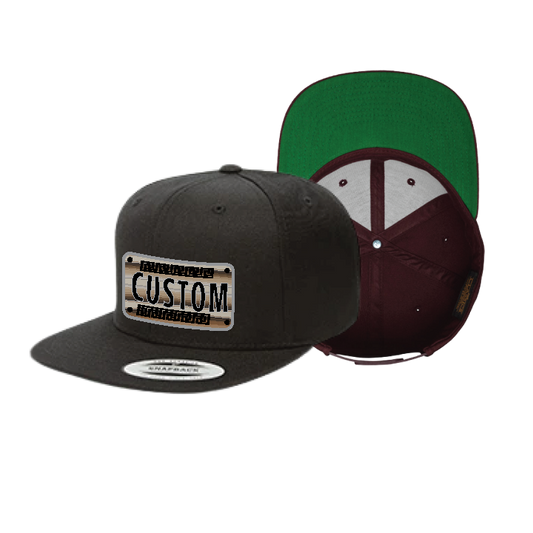 Custom Brown/White AZTEC Sarape Plaque Flat Hat